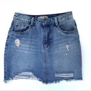 primark denim midi skirt